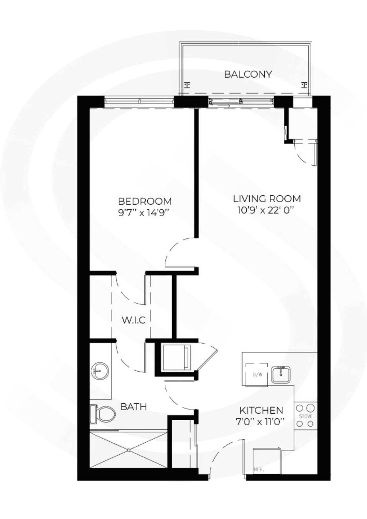One Bedroom - forte floor plan